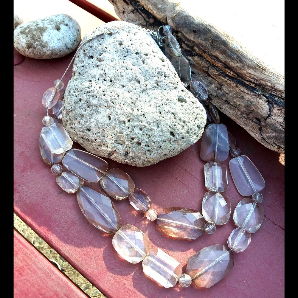 Vintage Plastic Beaded Necklace